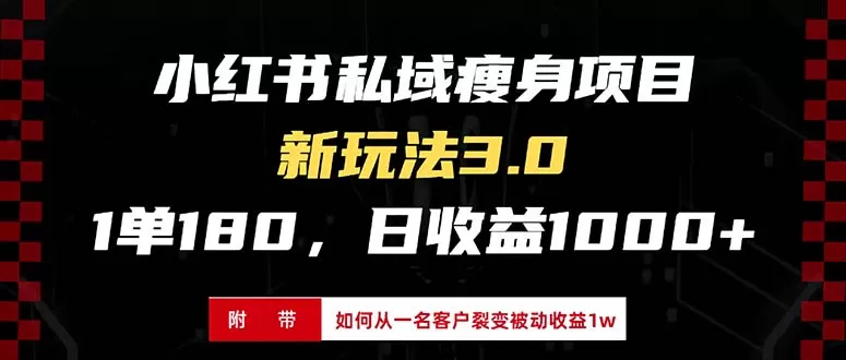 小红书瘦身项目3.0模式,新手小白日赚收益1000+(附从一名客户裂变收益,被动收益1W)-颜夕资源网-第19张图片 小红书瘦身项目3.0模式,新手小白日赚收益1000+(附从一名客户裂变收益,被动收益1W)-颜夕资源网-第19张图片