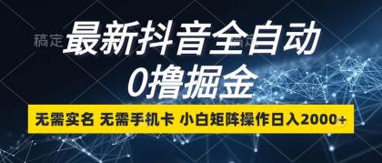 最新抖音全自动0撸掘金,无需实名,无需手机卡,小白矩阵操作日入2000+-颜夕资源网-第19张图片 最新抖音全自动0撸掘金,无需实名,无需手机卡,小白矩阵操作日入2000+-颜夕资源网-第19张图片