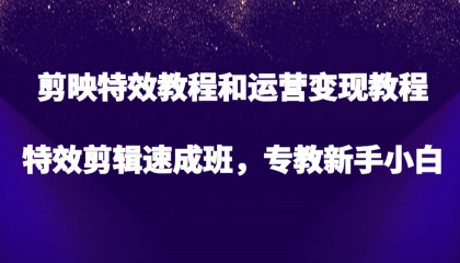 剪映特效教程和运营变现教程,特效剪辑速成班,专教新手小白-颜夕资源网-第19张图片 剪映特效教程和运营变现教程,特效剪辑速成班,专教新手小白-颜夕资源网-第19张图片