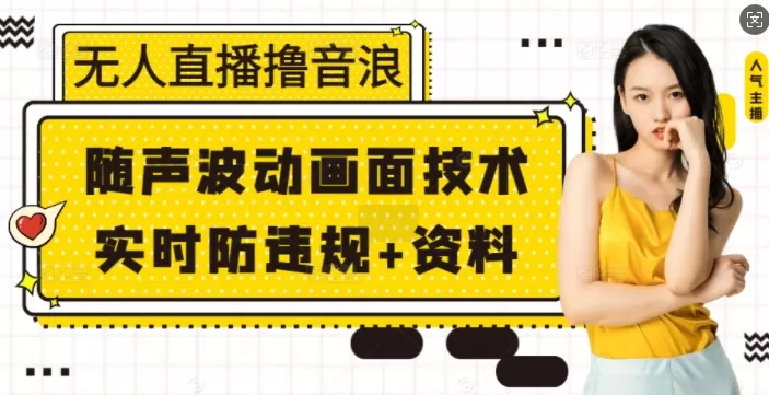 无人直播撸音浪+随声波动画面技术+实时防违规+资料-颜夕资源网-第19张图片 无人直播撸音浪+随声波动画面技术+实时防违规+资料-颜夕资源网-第19张图片