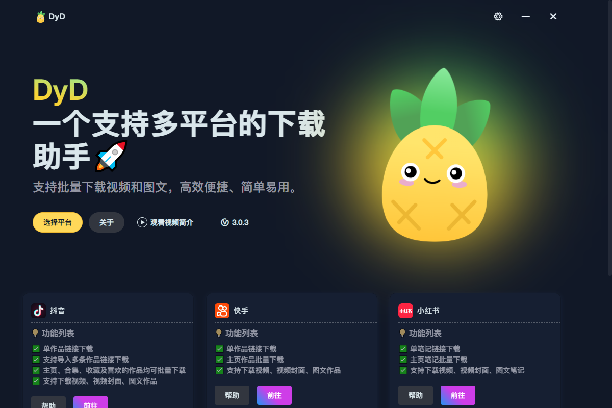 DyD 多平台短视频无水印下载 v3.0.3 绿色便携版-颜夕资源网-第19张图片 DyD 多平台短视频无水印下载 v3.0.3 绿色便携版-颜夕资源网-第19张图片