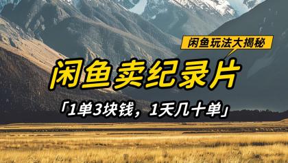闲鱼卖纪录片,简单又赚钱的小项目,1单3块钱 1天几十单-颜夕资源网-第19张图片 闲鱼卖纪录片,简单又赚钱的小项目,1单3块钱 1天几十单-颜夕资源网-第19张图片