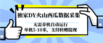 独家DY火山西瓜数据采集,无需养机自动运行,单机5-10米,支持转赠提现-颜夕资源网-第19张图片 独家DY火山西瓜数据采集,无需养机自动运行,单机5-10米,支持转赠提现-颜夕资源网-第19张图片
