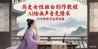 历史女性独白创作教程,AI绘画声音克隆术,10万粉账号运营秘籍-颜夕资源网-第19张图片 历史女性独白创作教程,AI绘画声音克隆术,10万粉账号运营秘籍-颜夕资源网-第19张图片