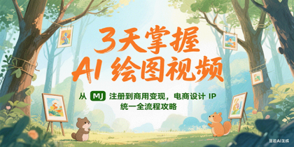 3天掌握AI绘图视频,从MJ 注册到商用变现,电商设计IP统一全流程攻略-颜夕资源网-第19张图片 3天掌握AI绘图视频,从MJ 注册到商用变现,电商设计IP统一全流程攻略-颜夕资源网-第19张图片