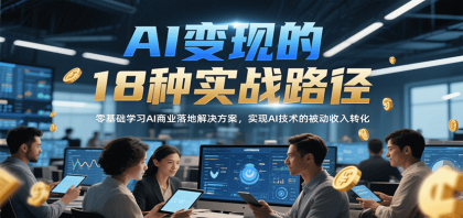 AI变现的18种实战路径,零基础学习AI商业落地解决方案,实现AI技术的被动收入转化-颜夕资源网-第19张图片 AI变现的18种实战路径,零基础学习AI商业落地解决方案,实现AI技术的被动收入转化-颜夕资源网-第19张图片