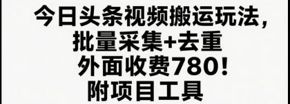 今日头条视频搬运玩法,软件一键去重,轻松日入500+附项目工具-颜夕资源网-第19张图片 今日头条视频搬运玩法,软件一键去重,轻松日入500+附项目工具-颜夕资源网-第19张图片