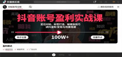 抖音账号盈利实战课,定位对标、标签打造、破播放技巧,讲涨粉变现与场景搭建-颜夕资源网-第19张图片 抖音账号盈利实战课,定位对标、标签打造、破播放技巧,讲涨粉变现与场景搭建-颜夕资源网-第19张图片