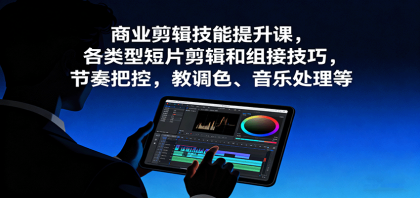 商业剪辑技能提升课,各类型短片剪辑和组接技巧,节奏把控,教调色、音乐处理等-颜夕资源网-第19张图片 商业剪辑技能提升课,各类型短片剪辑和组接技巧,节奏把控,教调色、音乐处理等-颜夕资源网-第19张图片