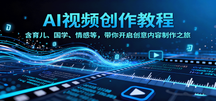 AI视频创富课,含育儿、国学、情感等赛道,带你开启创意内容制作之旅-颜夕资源网-第19张图片 AI视频创富课,含育儿、国学、情感等赛道,带你开启创意内容制作之旅-颜夕资源网-第19张图片