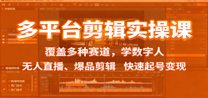 多平台剪辑实操课:覆盖多种赛道,学数字人、无人直播、爆品剪辑,快速起号变现-颜夕资源网-第19张图片 多平台剪辑实操课:覆盖多种赛道,学数字人、无人直播、爆品剪辑,快速起号变现-颜夕资源网-第19张图片