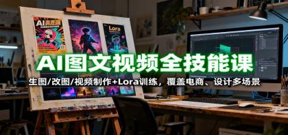 AI图文视频全技能课:生图/改图/视频制作+Lora训练,覆盖电商 、设计多场景-颜夕资源网-第19张图片 AI图文视频全技能课:生图/改图/视频制作+Lora训练,覆盖电商 、设计多场景-颜夕资源网-第19张图片