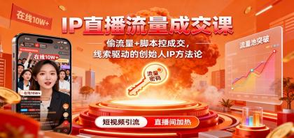 IP直播流量成交课：偷流量+脚本控成交，线索驱动的创始人IP方法论-颜夕资源网-第19张图片