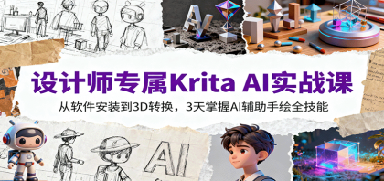 设计师专属Krita AI实战课：从软件安装到3D转换，3天掌握AI辅助手绘全技能-颜夕资源网-第19张图片