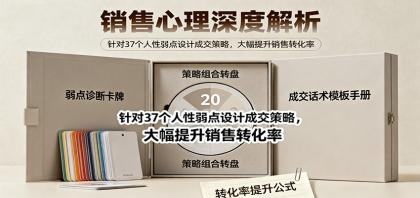 销售心理深度解析:针对37个人性弱点设计成交策略,大幅提升销售转化率!-颜夕资源网-第19张图片 销售心理深度解析:针对37个人性弱点设计成交策略,大幅提升销售转化率!-颜夕资源网-第19张图片