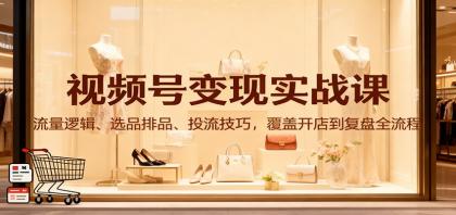 视频号变现实战课：流量逻辑、选品排品、投流技巧，覆盖开店到复盘全流程-颜夕资源网-第19张图片