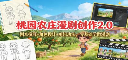 桃园农庄漫剧创作2.0：剧本撰写+角色设计+剪辑功法，零基础学做漫剧-颜夕资源网-第19张图片
