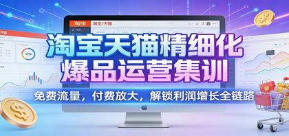 淘宝天猫精细化爆品运营集训：免费流量，付费放大，解锁利润增长全链路-颜夕资源网-第19张图片