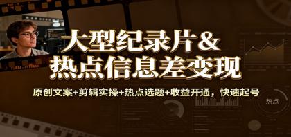 大型纪录片&热点信息差变现:原创文案+剪辑实操+热点选题+收益开通,快速起号-颜夕资源网-第19张图片 大型纪录片&热点信息差变现:原创文案+剪辑实操+热点选题+收益开通,快速起号-颜夕资源网-第19张图片