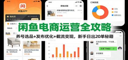 闲鱼电商运营全攻略:养号选品+发布优化+截流变现,新手日出20单秘籍-颜夕资源网-第19张图片 闲鱼电商运营全攻略:养号选品+发布优化+截流变现,新手日出20单秘籍-颜夕资源网-第19张图片