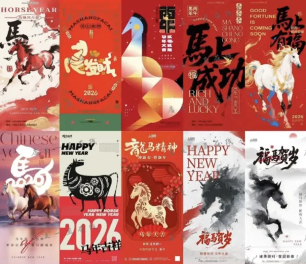 80款2026马年新年海报PSD素材-颜夕资源网-第19张图片 80款2026马年新年海报PSD素材-颜夕资源网-第19张图片
