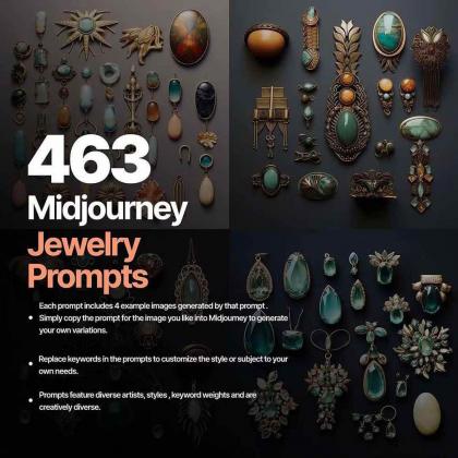 463个Midjourney珠宝摄影提示词:覆盖全品类珠宝,AI设计秒出专业效果-颜夕资源网-第20张图片 463个Midjourney珠宝摄影提示词:覆盖全品类珠宝,AI设计秒出专业效果-颜夕资源网-第20张图片