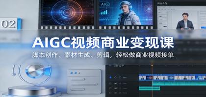 AIGC视频商业变现课:脚本创作、素材生成、剪辑,轻松做商业视频接单-颜夕资源网-第19张图片 AIGC视频商业变现课:脚本创作、素材生成、剪辑,轻松做商业视频接单-颜夕资源网-第19张图片