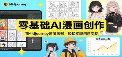 零基础AI漫画创作：用Midjourney画漫画书，轻松实现创意变现-颜夕资源网-第19张图片