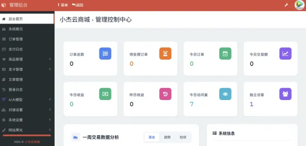 小杰云商城系统源码 完整版 全开源-颜夕资源网-第20张图片 小杰云商城系统源码 完整版 全开源-颜夕资源网-第20张图片