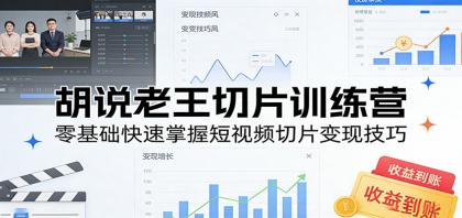 胡说老王切片训练营，零基础快速掌握短视频切片变现技巧-颜夕资源网-第19张图片