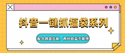 抖音一键抓福袋系列,配合网盘拉新,两份收益不能停-颜夕资源网-第19张图片 抖音一键抓福袋系列,配合网盘拉新,两份收益不能停-颜夕资源网-第19张图片