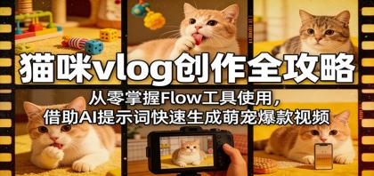 猫咪vlog创作全攻略：从零掌握Flow工具使用，借助AI提示词快速生成萌宠爆款视频-颜夕资源网-第19张图片