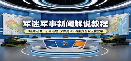 军迷军事新闻解说教程:0基础起号,热点选题+文案剪辑+消重变现全流程教学-颜夕资源网-第19张图片 军迷军事新闻解说教程:0基础起号,热点选题+文案剪辑+消重变现全流程教学-颜夕资源网-第19张图片