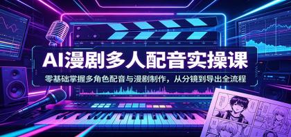 AI漫剧多人配音实操课:零基础掌握多角色配音与漫剧制作,从分镜到导出全流程-颜夕资源网-第19张图片 AI漫剧多人配音实操课:零基础掌握多角色配音与漫剧制作,从分镜到导出全流程-颜夕资源网-第19张图片