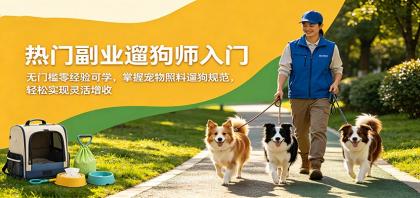 热门副业遛狗师入门，无门槛零经验可学，掌握宠物照料遛狗规范，轻松实现灵活增收-颜夕资源网-第19张图片