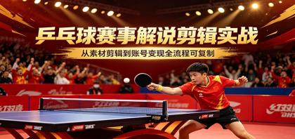 乒乓球赛事解说剪辑实战,从素材剪辑到账号变现全流程可复制-颜夕资源网-第19张图片 乒乓球赛事解说剪辑实战,从素材剪辑到账号变现全流程可复制-颜夕资源网-第19张图片