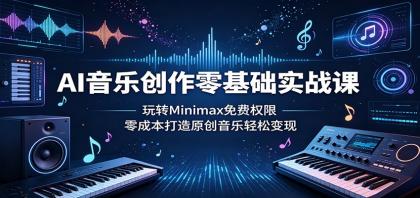 AI音乐创作零基础实战课：玩转Minimax免费权限，零成本打造原创音乐轻松变现-颜夕资源网-第19张图片