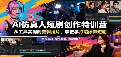 AI仿真人短剧创作特训营:从工具实操到剪辑拉片,手把手打造爆款短剧-颜夕资源网-第19张图片 AI仿真人短剧创作特训营:从工具实操到剪辑拉片,手把手打造爆款短剧-颜夕资源网-第19张图片