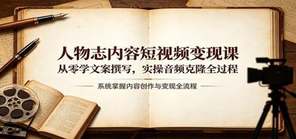 人物志内容短视频变现课:从零学文案撰写,实操音频克隆全过程-颜夕资源网-第19张图片 人物志内容短视频变现课:从零学文案撰写,实操音频克隆全过程-颜夕资源网-第19张图片