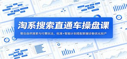 淘系搜索直通车操盘课：整合自然搜索与付费玩法，标准+智能计划搭配数据诊断优化投产