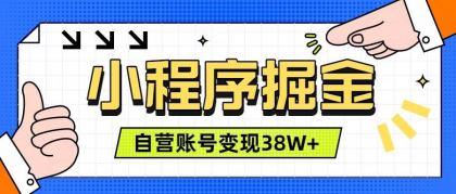 微信小程序掘金，团队自营小程序累计变现38W+，稳定运营三年，一部手机即可操作-颜夕资源网-第17张图片